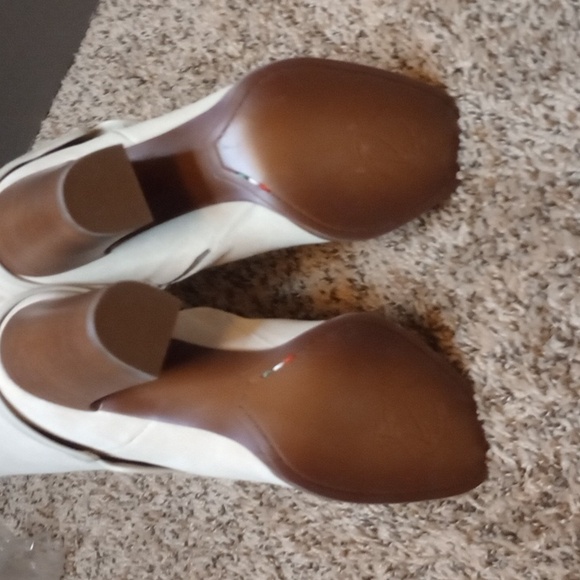 FRANCO SARTO INFORMA WEST HIGH SHAFT BOOTS ECRU WHITE SUEDE 6M - Picture 5 of 7